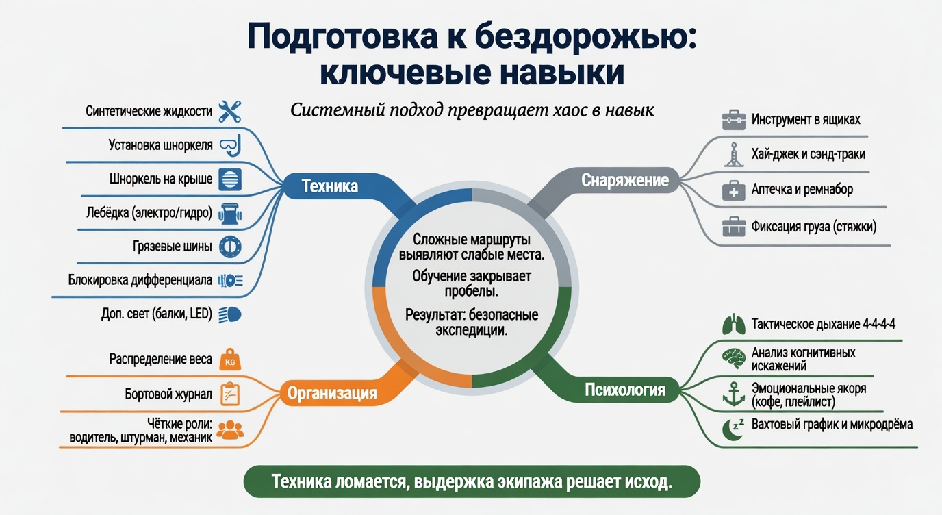 Подготовка к бездорожью: ключевые навыки